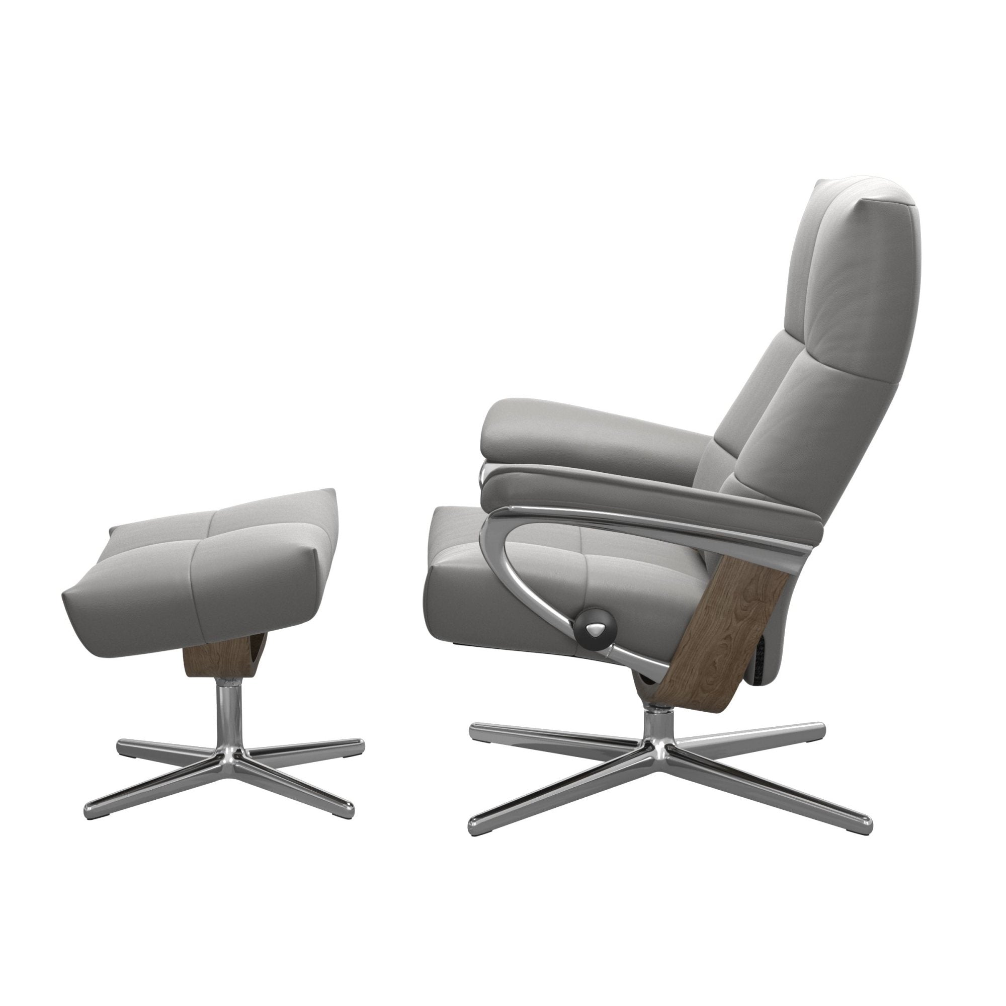 Stressless David Recliner with Cross Base and Footstool