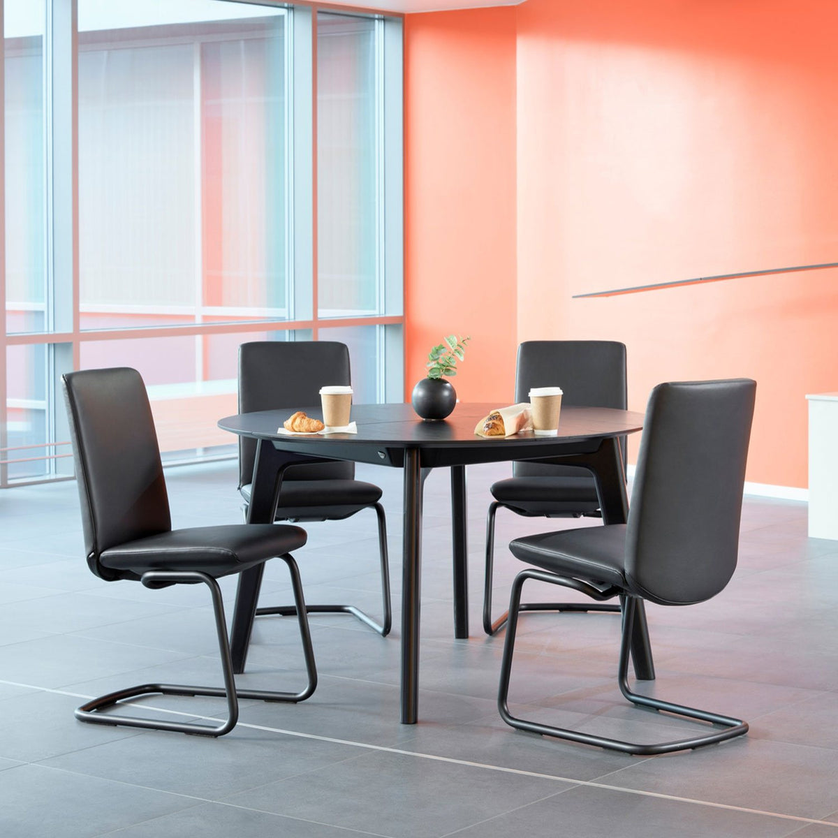 Stressless Laurel Low Back Dining Chair with Cantilever Base