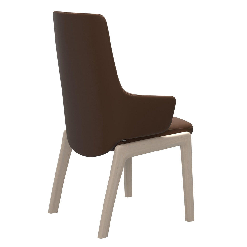 Stressless Vanilla High Back Dining Chair with Traditional Base