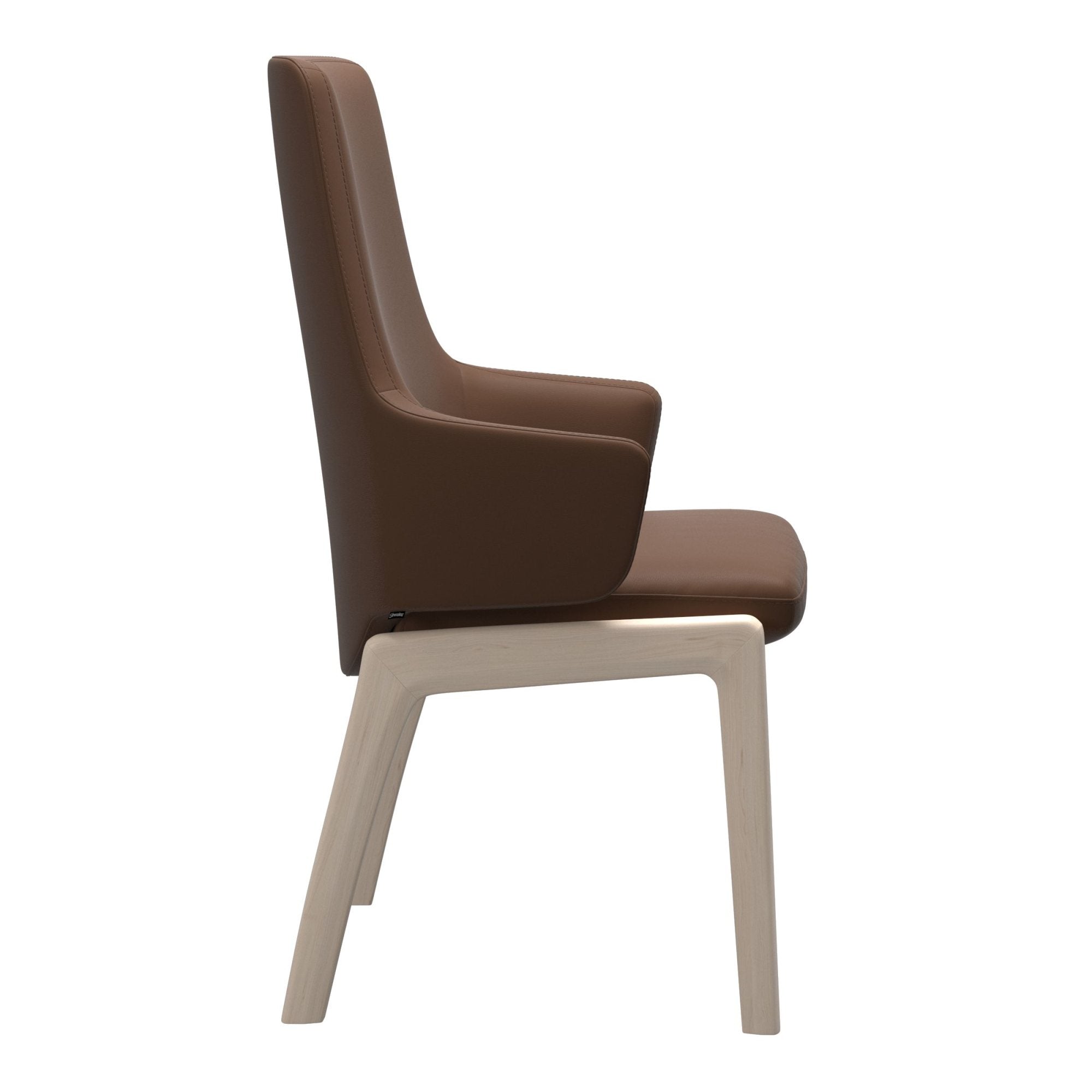 Stressless Vanilla High Back Dining Chair with Traditional Base