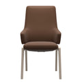 Stressless Vanilla High Back Dining Chair with Traditional Base