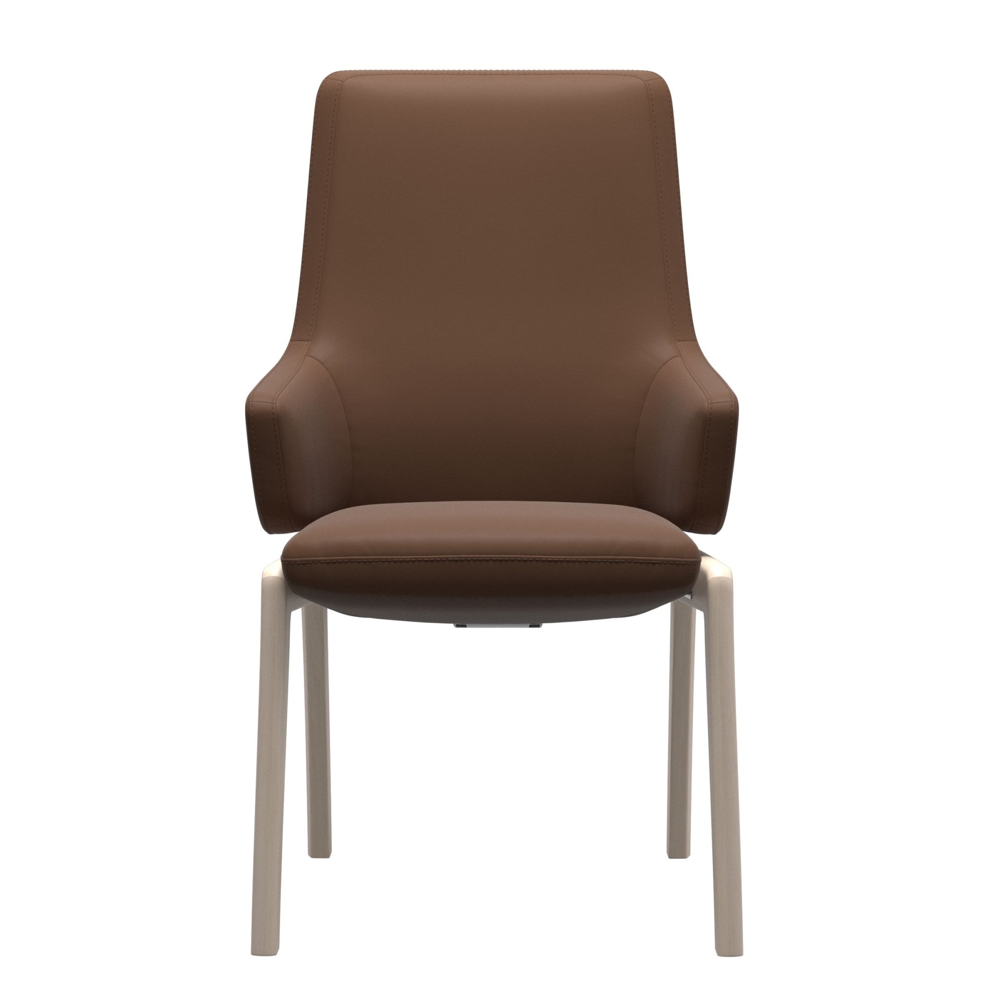 Stressless Vanilla High Back Dining Chair with Traditional Base