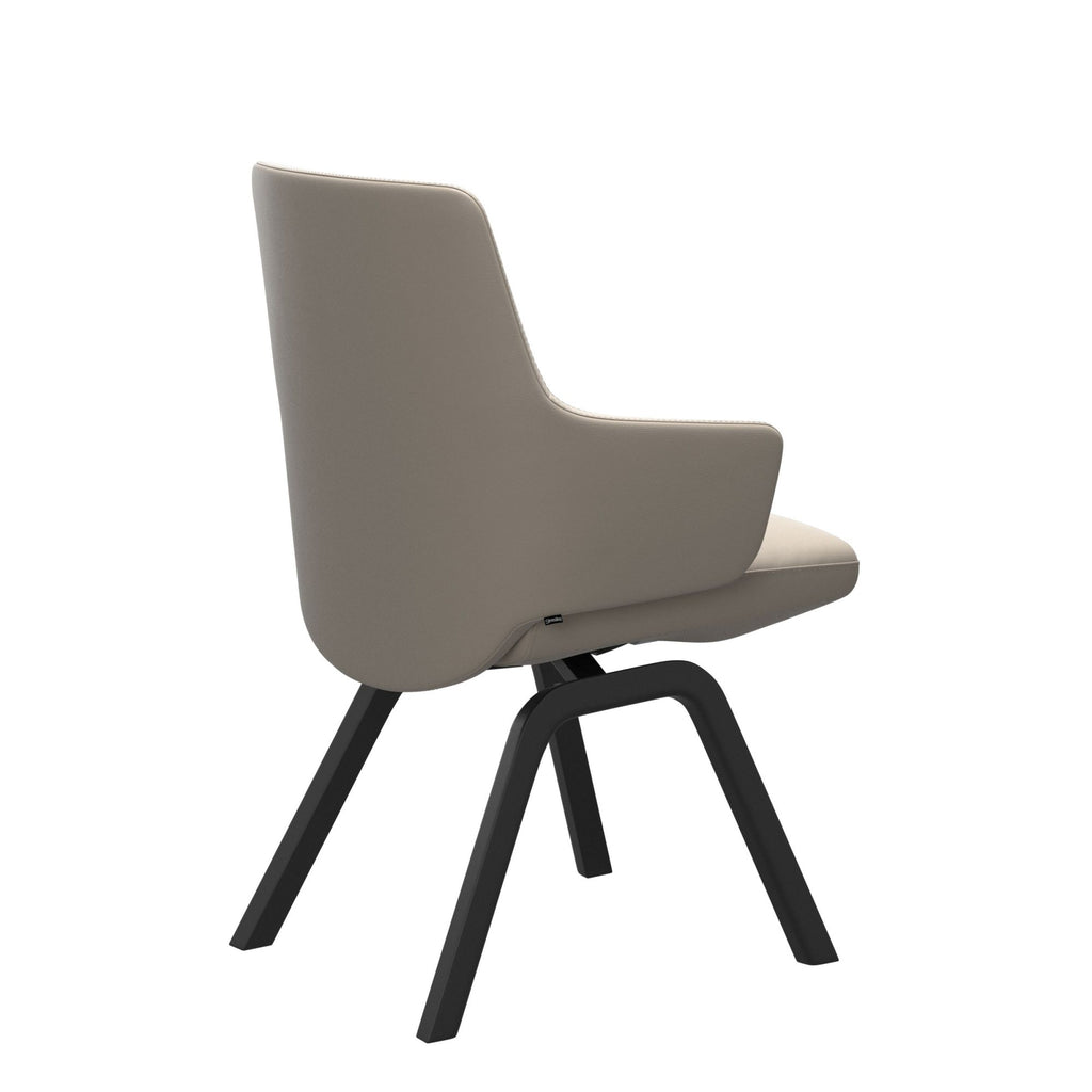 Stressless Vanilla Low Back Dining Chair with Contemporary Base