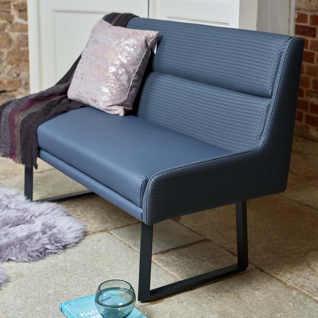 Jupiter Bench With Backrest in Navy