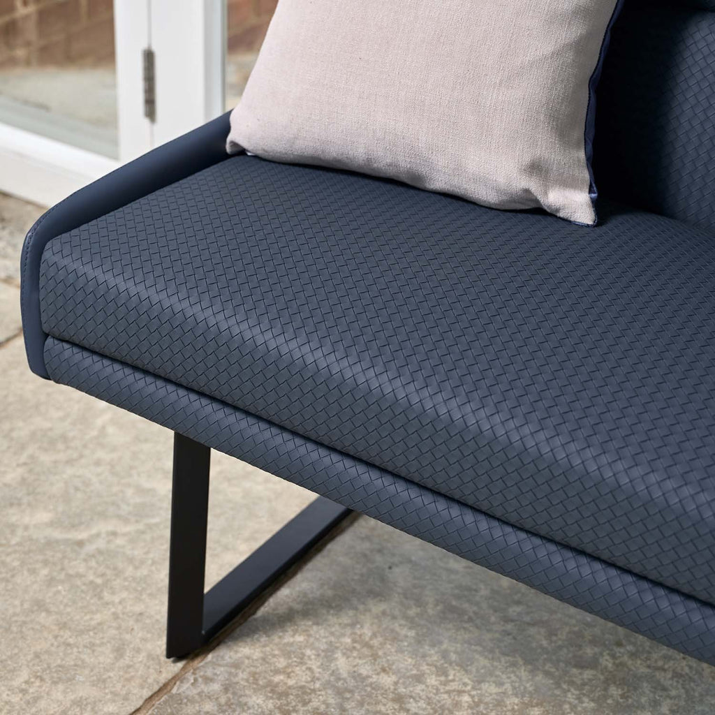 Jupiter Corner Bench in Navy - Left Hand Facing