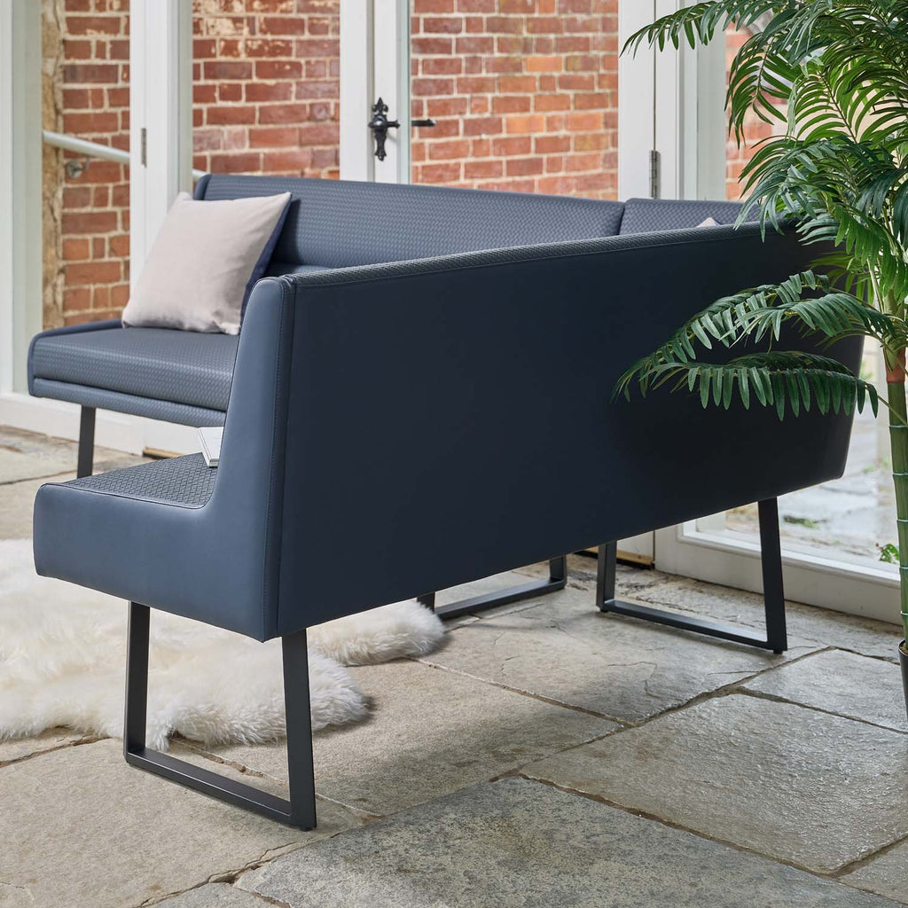 Jupiter Corner Bench in Navy - Left Hand Facing