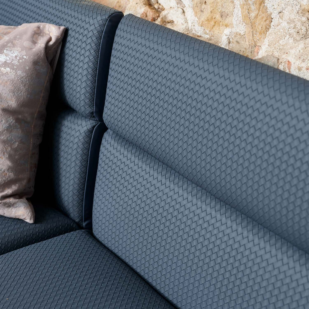 Jupiter Corner Bench in Navy - Right Hand Facing