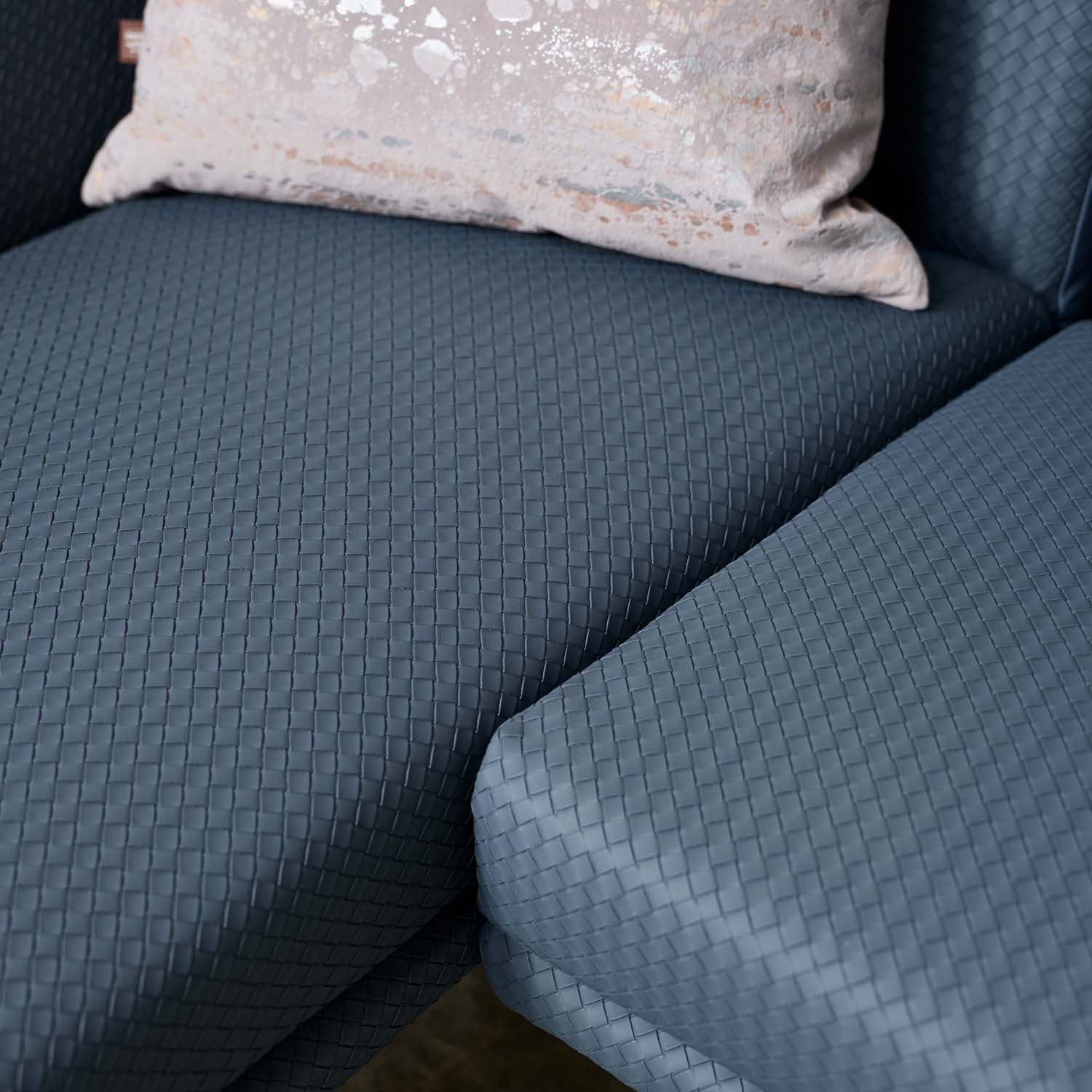 Jupiter Corner Bench in Navy - Right Hand Facing