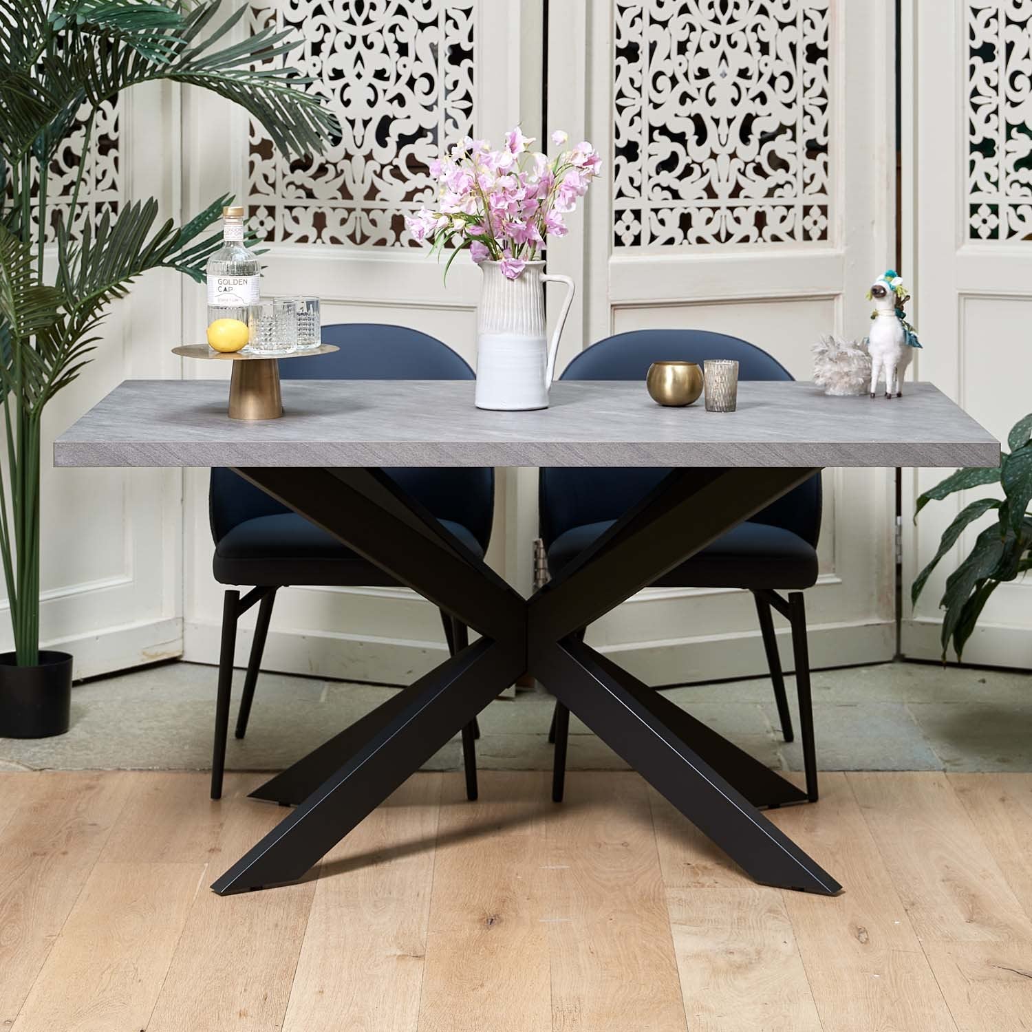Jupiter Faux Concrete Dining Table 150cm