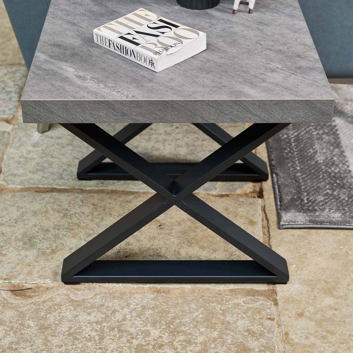 Jupiter Faux Concrete Lamp Table