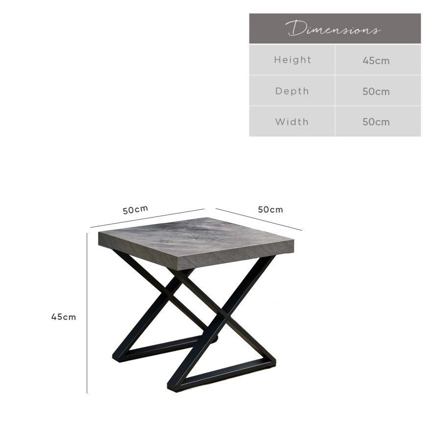 Jupiter Faux Concrete Lamp Table