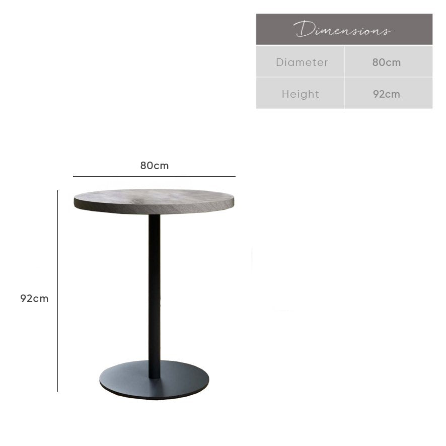 Jupiter Faux Concrete Bar Table