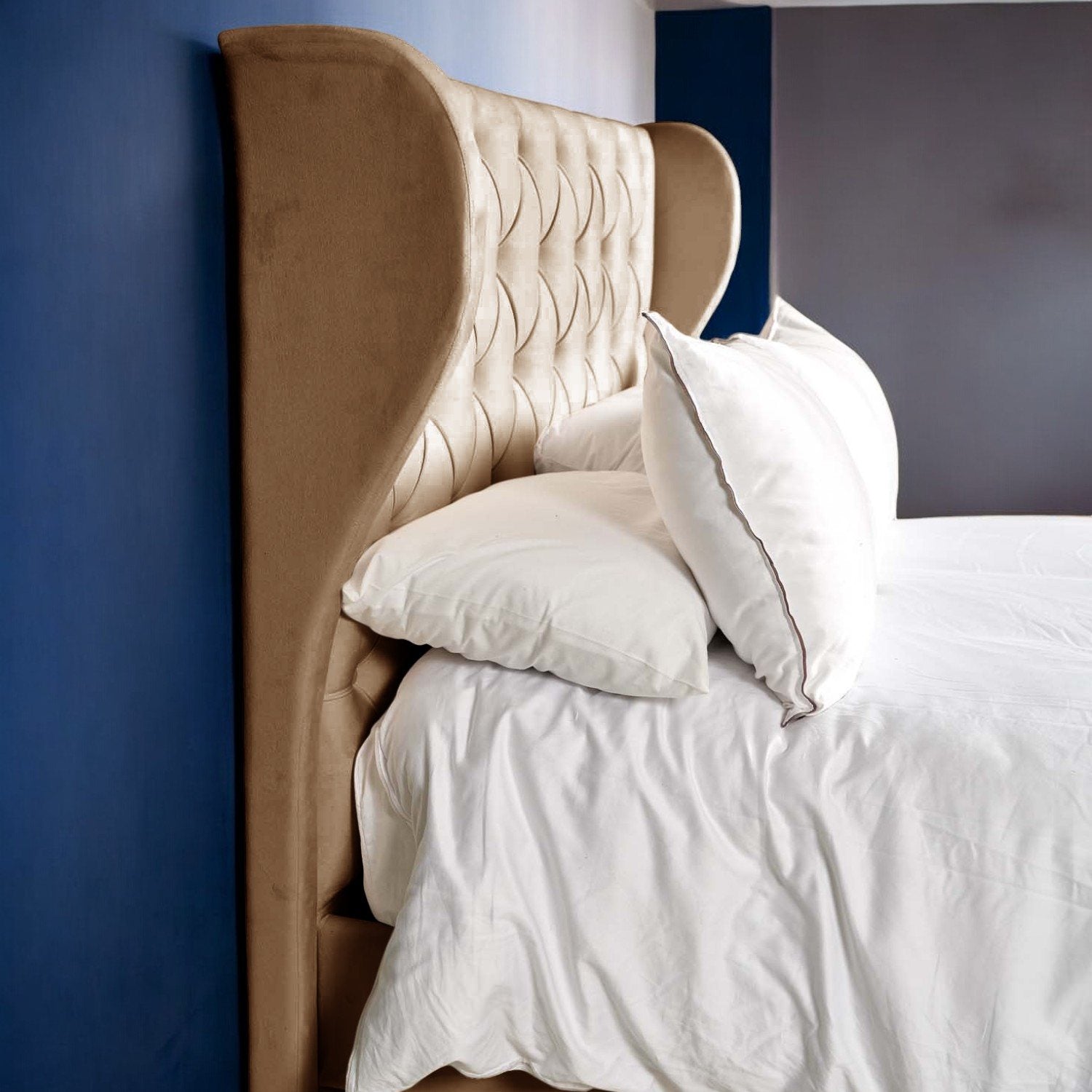 Lucille Double Bed - Cream
