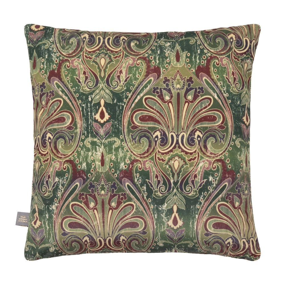 Vintage Damask Green Cushion 45x45cm
