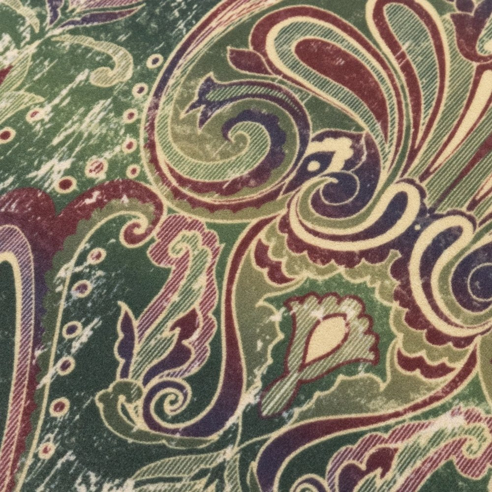 Vintage Damask Green Cushion 45x45cm