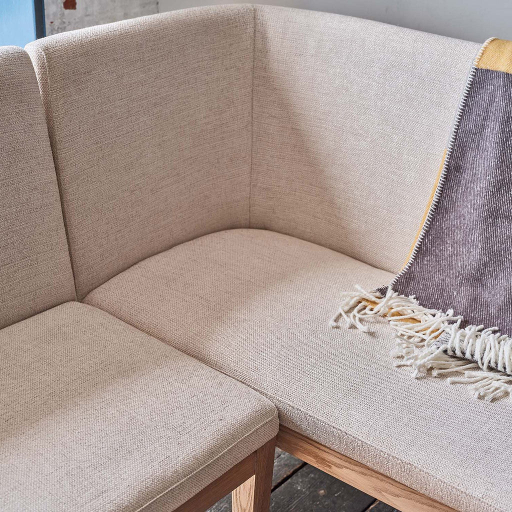 Hampton Beige Corner Bench - Right Hand Facing