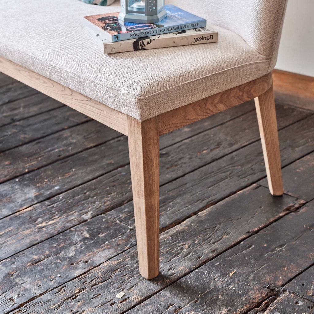 Hampton Beige Corner Bench - Right Hand Facing