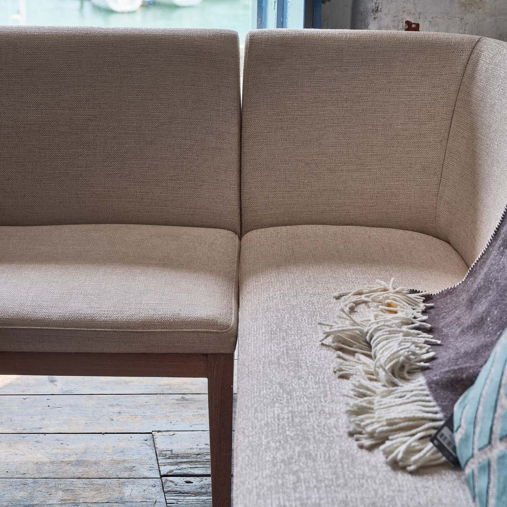 Hampton Beige Corner Bench - Right Hand Facing