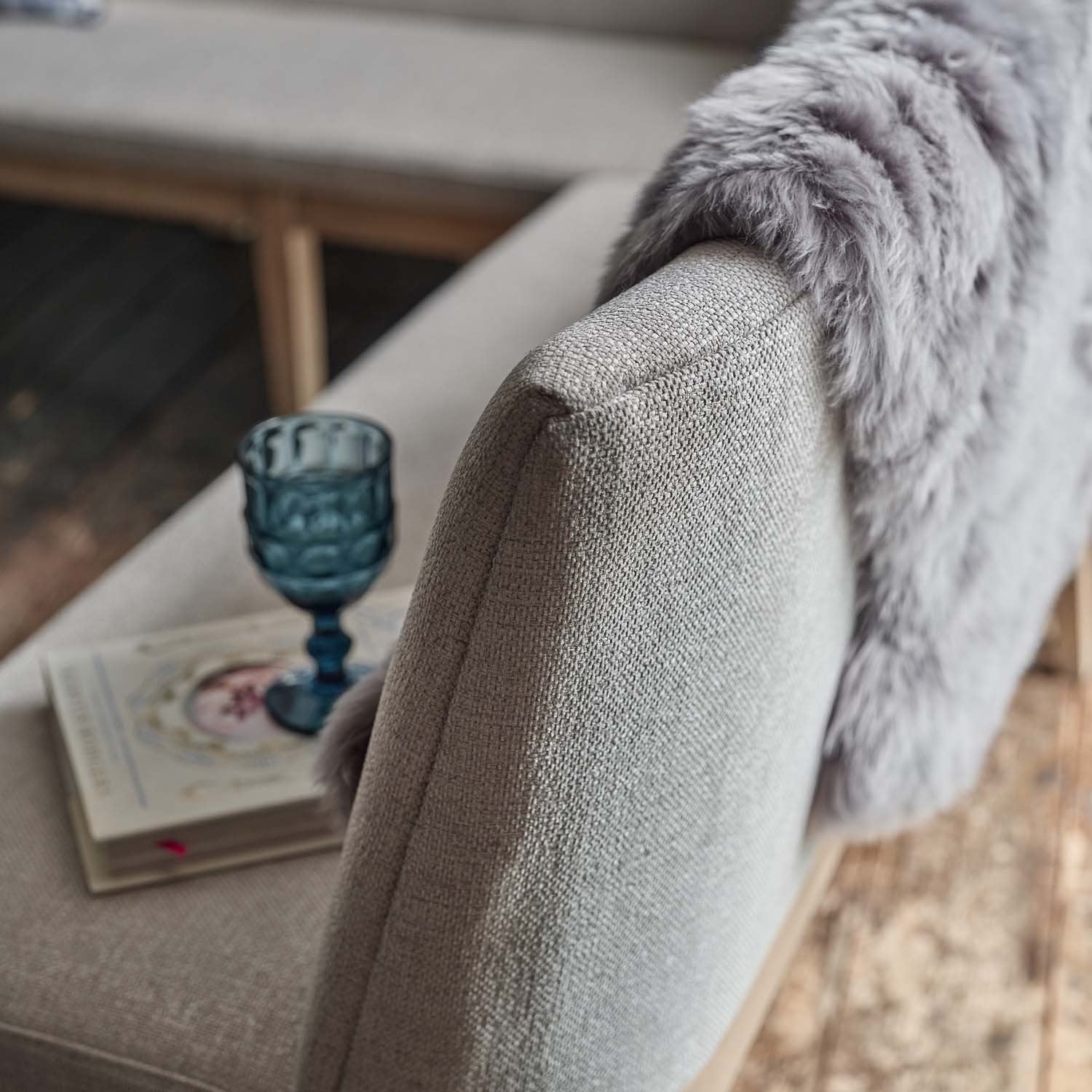 Hampton Grey Corner Bench - Left Hand Facing