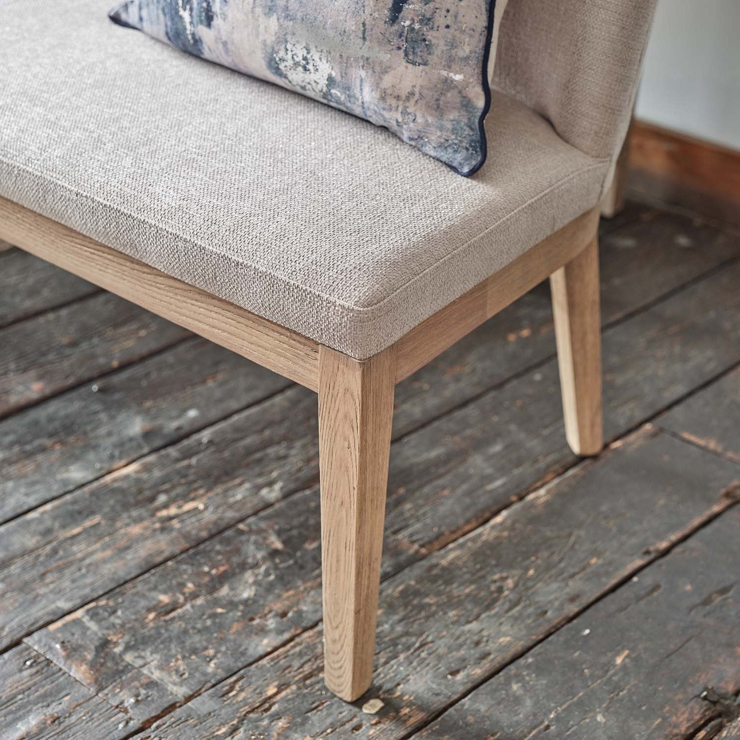 Hampton Grey Corner Bench - Right Hand Facing