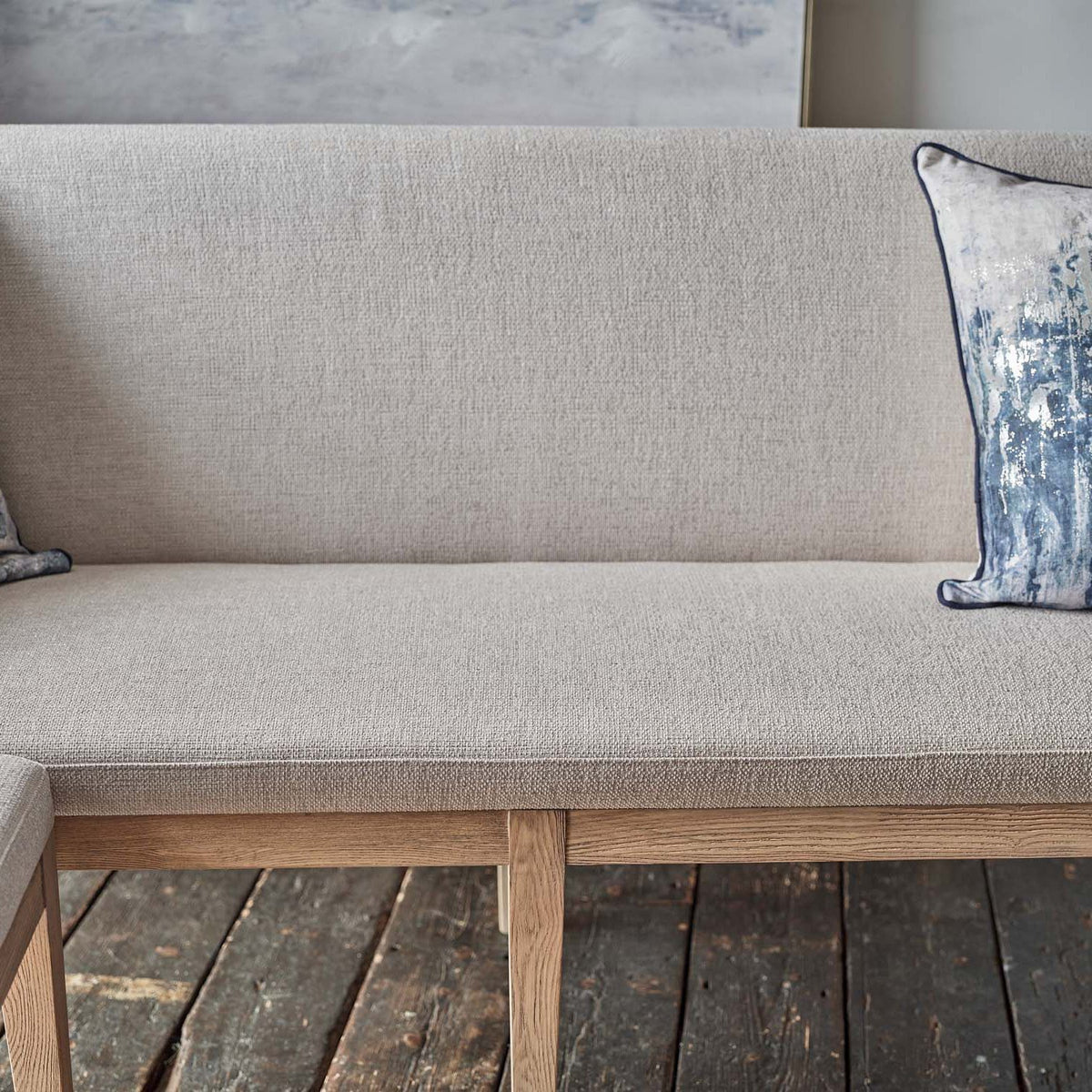 Hampton Grey Corner Bench - Right Hand Facing
