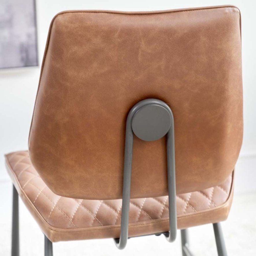 Soho Dining Table 200cm & 6 Digby Dining Chairs - Tan