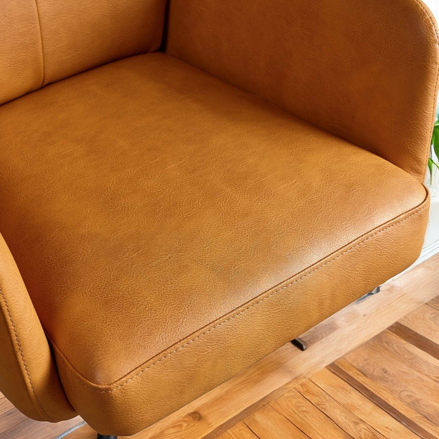 Parma Dining Chair Pocket Sprung - Tan Faux Leather (Set of 2)