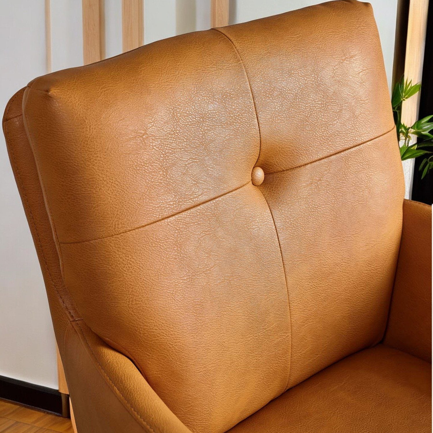 Parma Dining Chair Pocket Sprung - Tan Faux Leather (Set of 2)