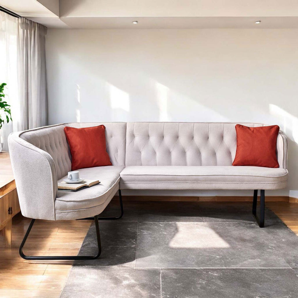 Frampton Corner Bench - White (Right Hand Facing)