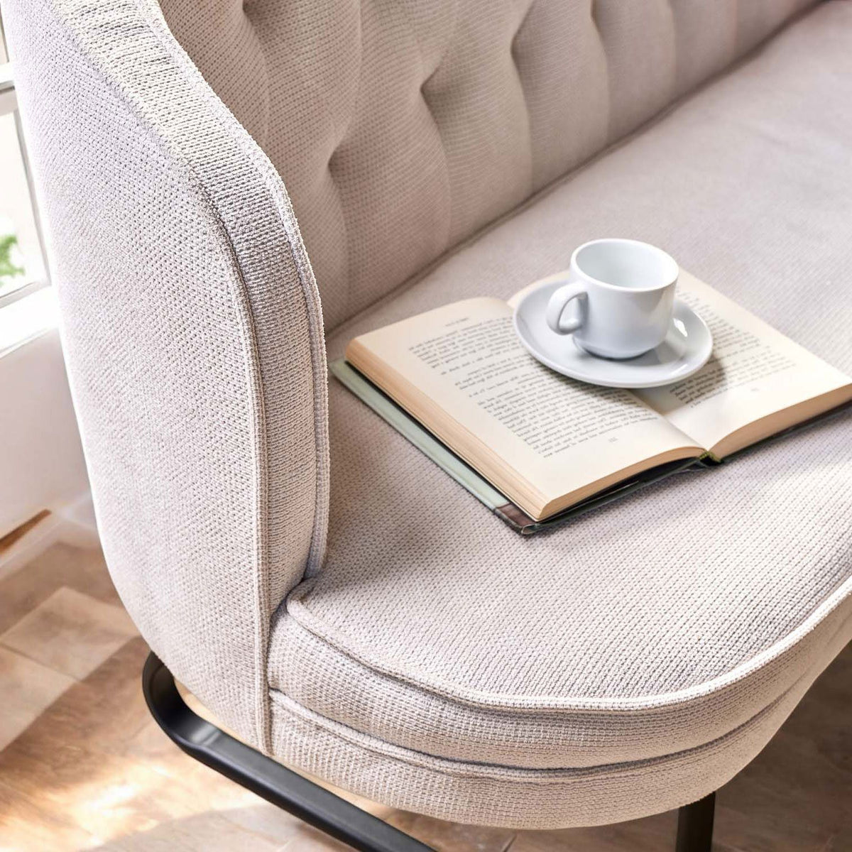 Frampton Corner Bench - White (Right Hand Facing)