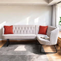 Frampton Corner Bench - White (Left Hand Facing)