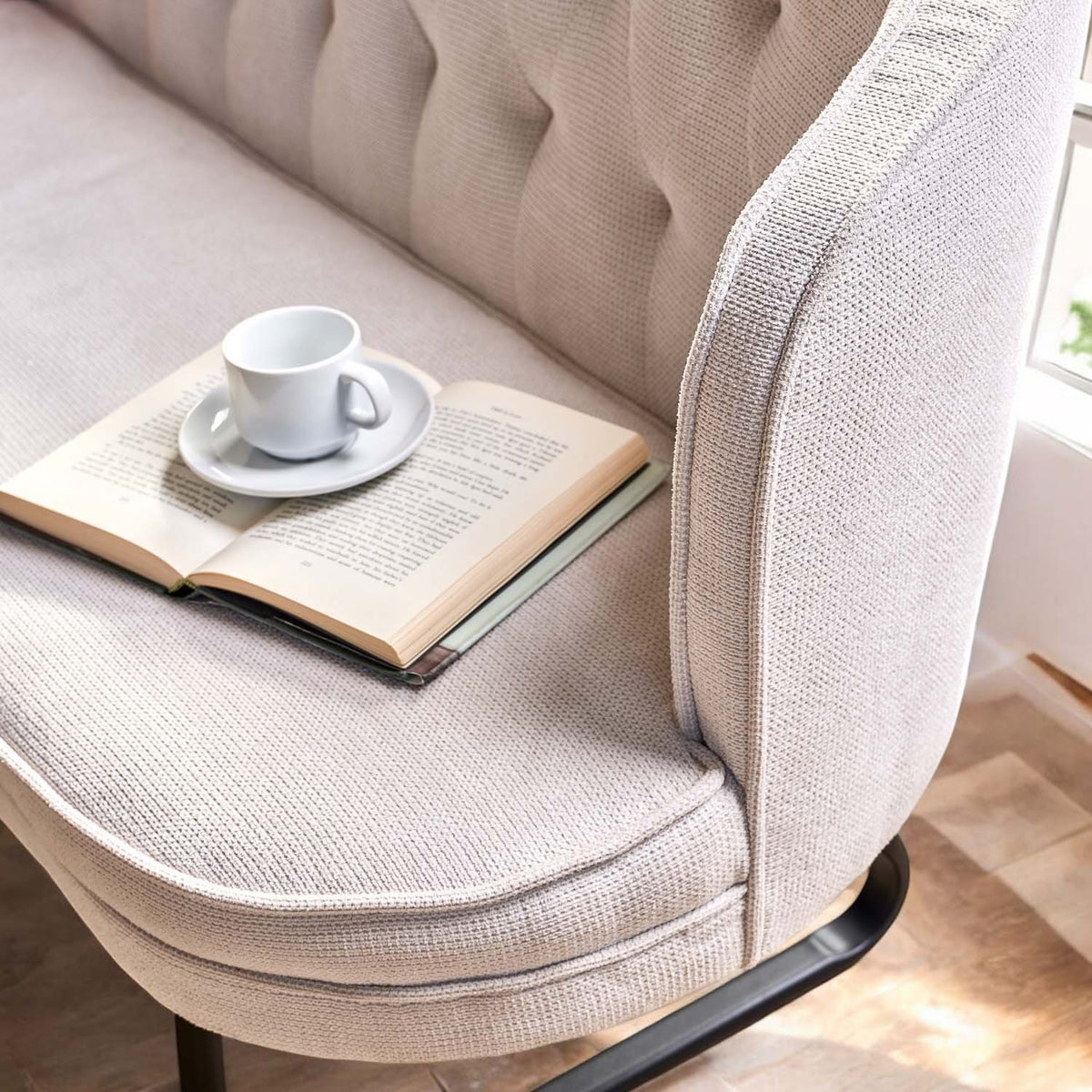 Frampton Corner Bench - White (Left Hand Facing)