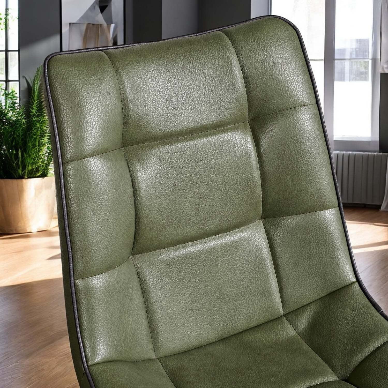 Jack Olive Green Dining Chair with Slate Grey Piping (Set of 2)