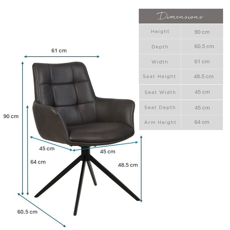 Jill Slate Grey Dining Chair