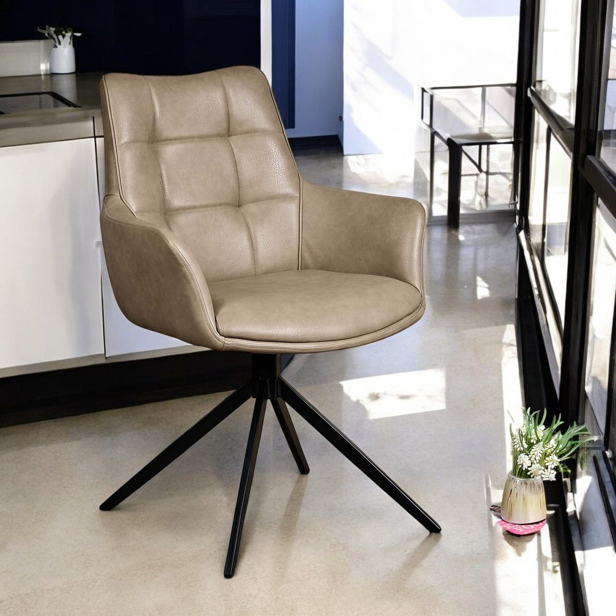 Jill Mushroom Brown Dining Chair