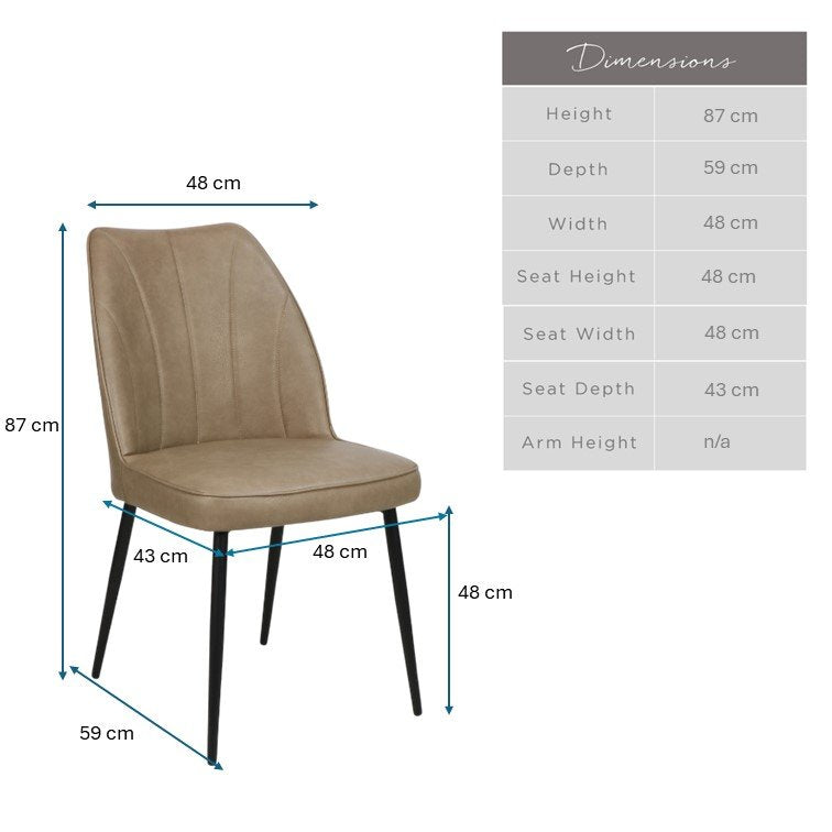 Walton Mushroom Brown Dining Chair (Set of 2)