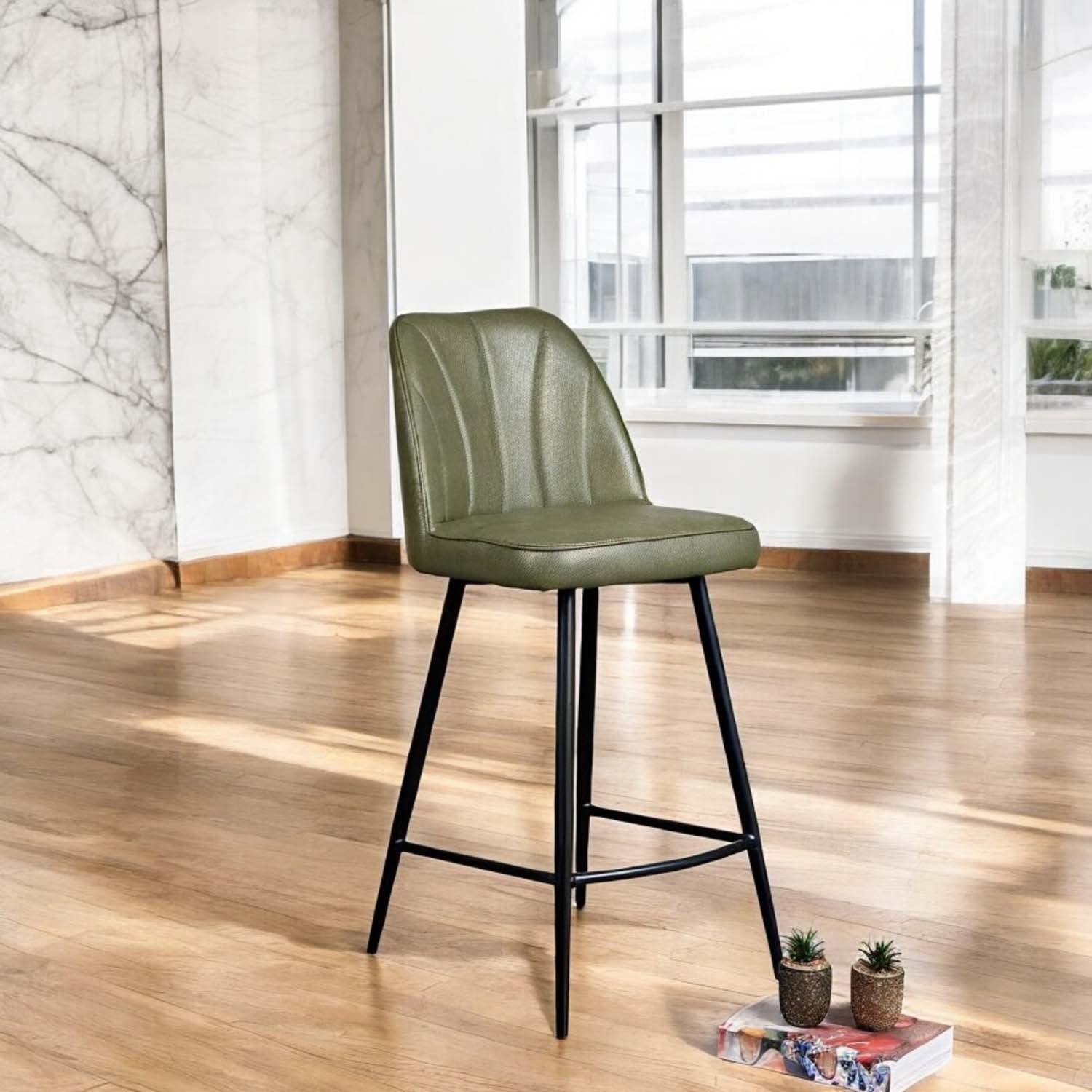 Walton Bar Stool - Olive Green