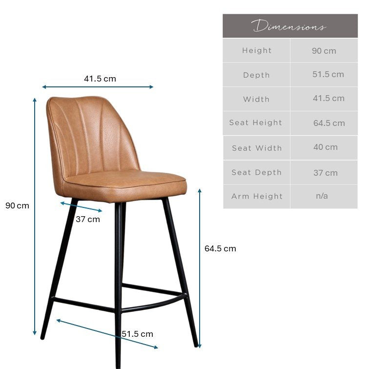Walton Bar Stool - Spice Tan