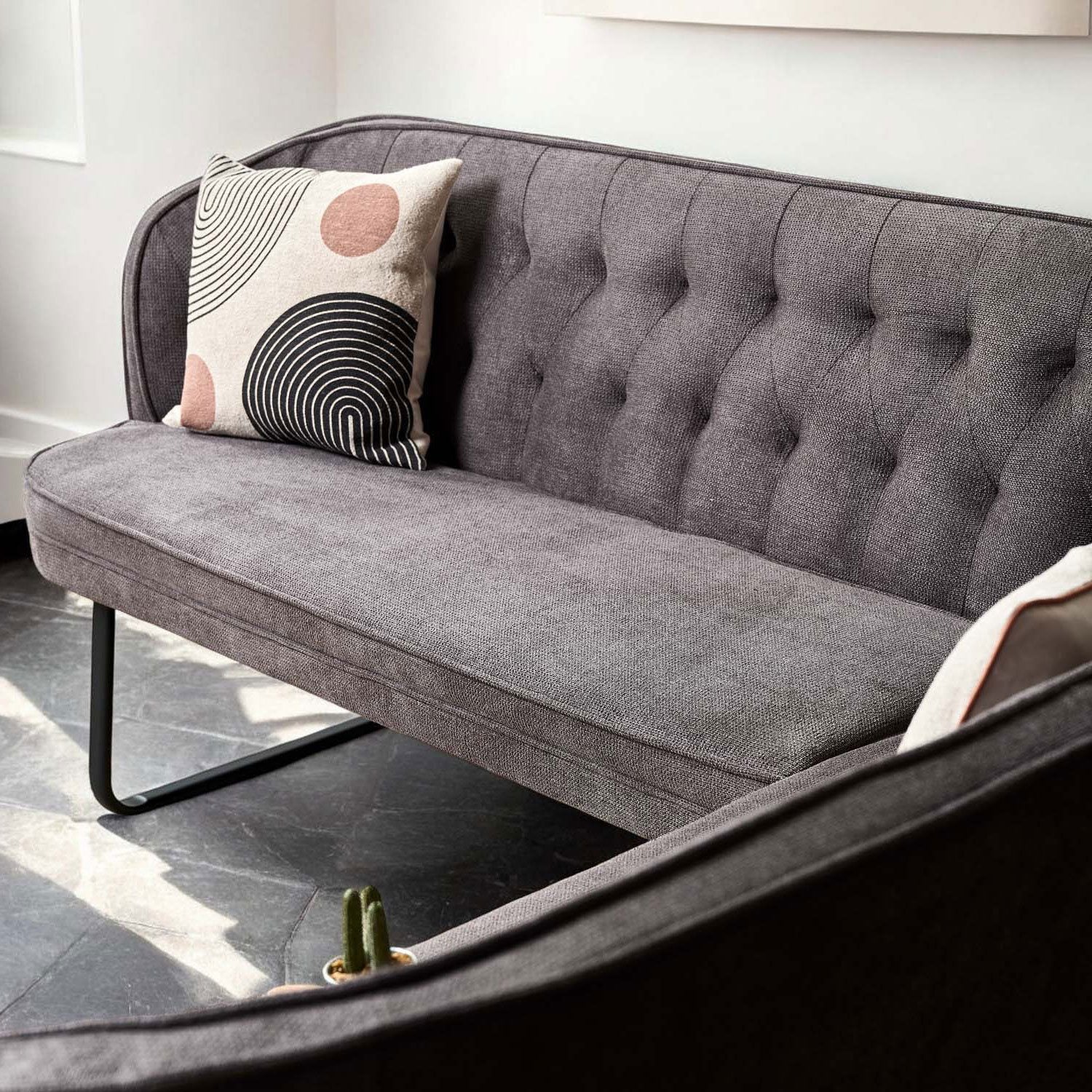 Frampton Corner Bench - Anthracite (Left Hand Facing)