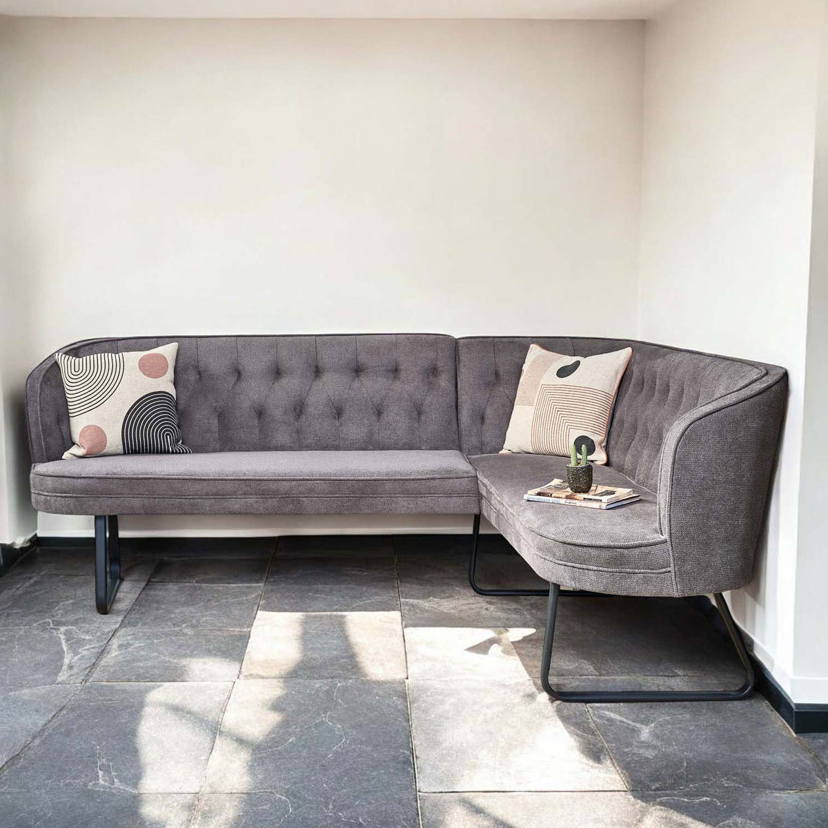 Frampton Corner Bench - Anthracite (Left Hand Facing)
