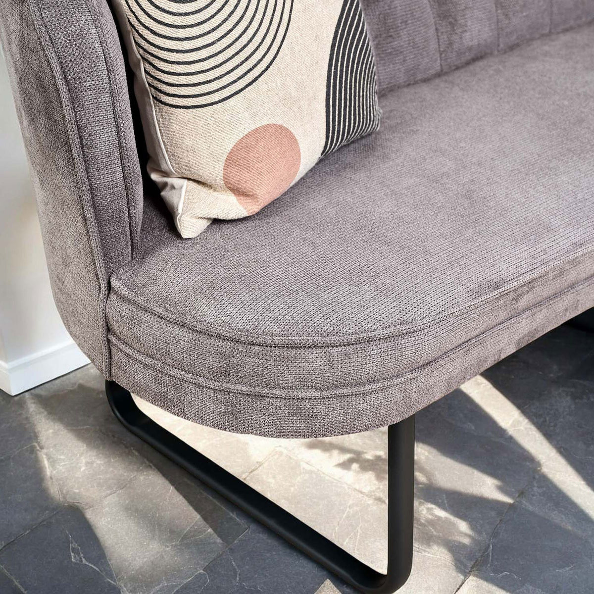 Frampton Corner Bench - Anthracite (Left Hand Facing)