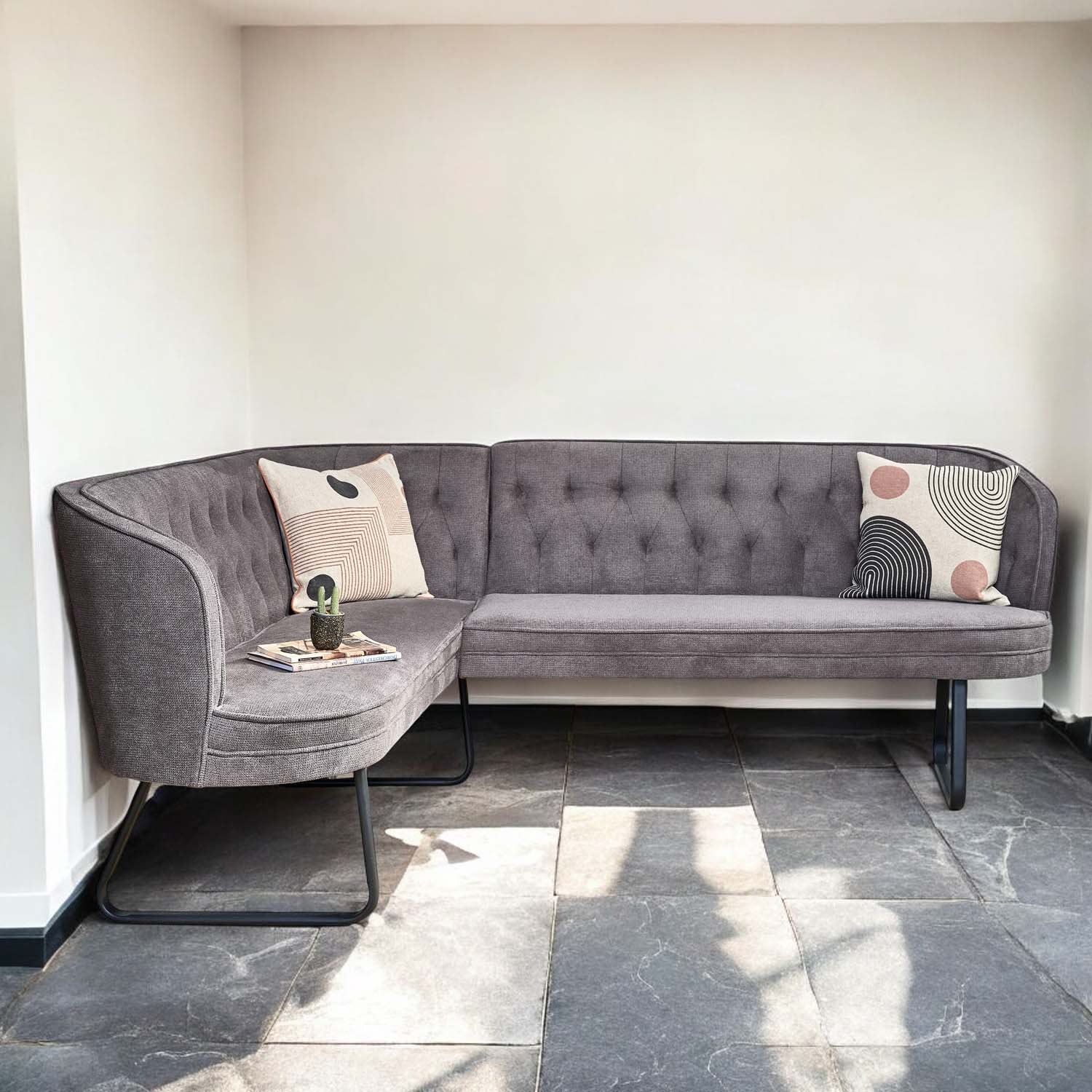 Frampton Corner Bench - Anthracite (Right Hand Facing)