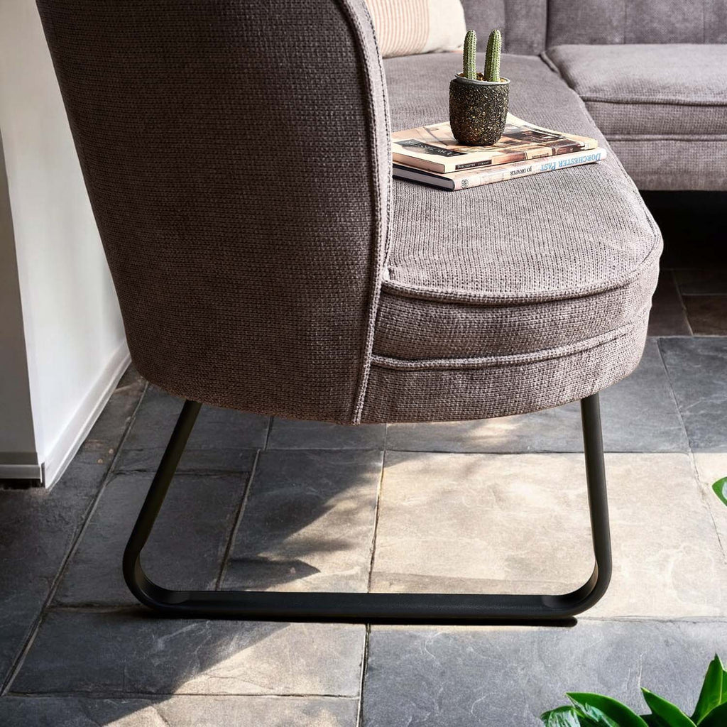 Frampton Corner Bench - Anthracite (Right Hand Facing)