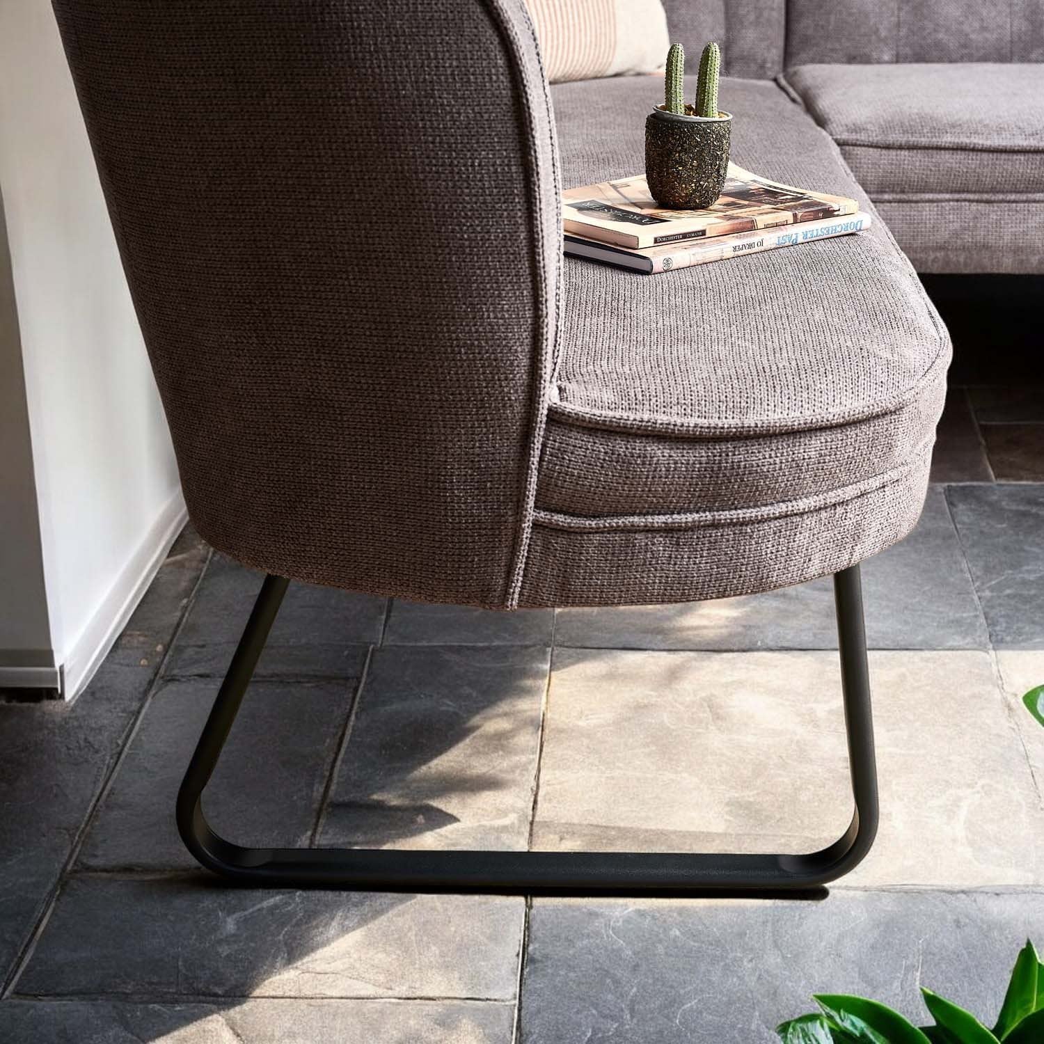 Frampton Corner Bench - Anthracite (Right Hand Facing)