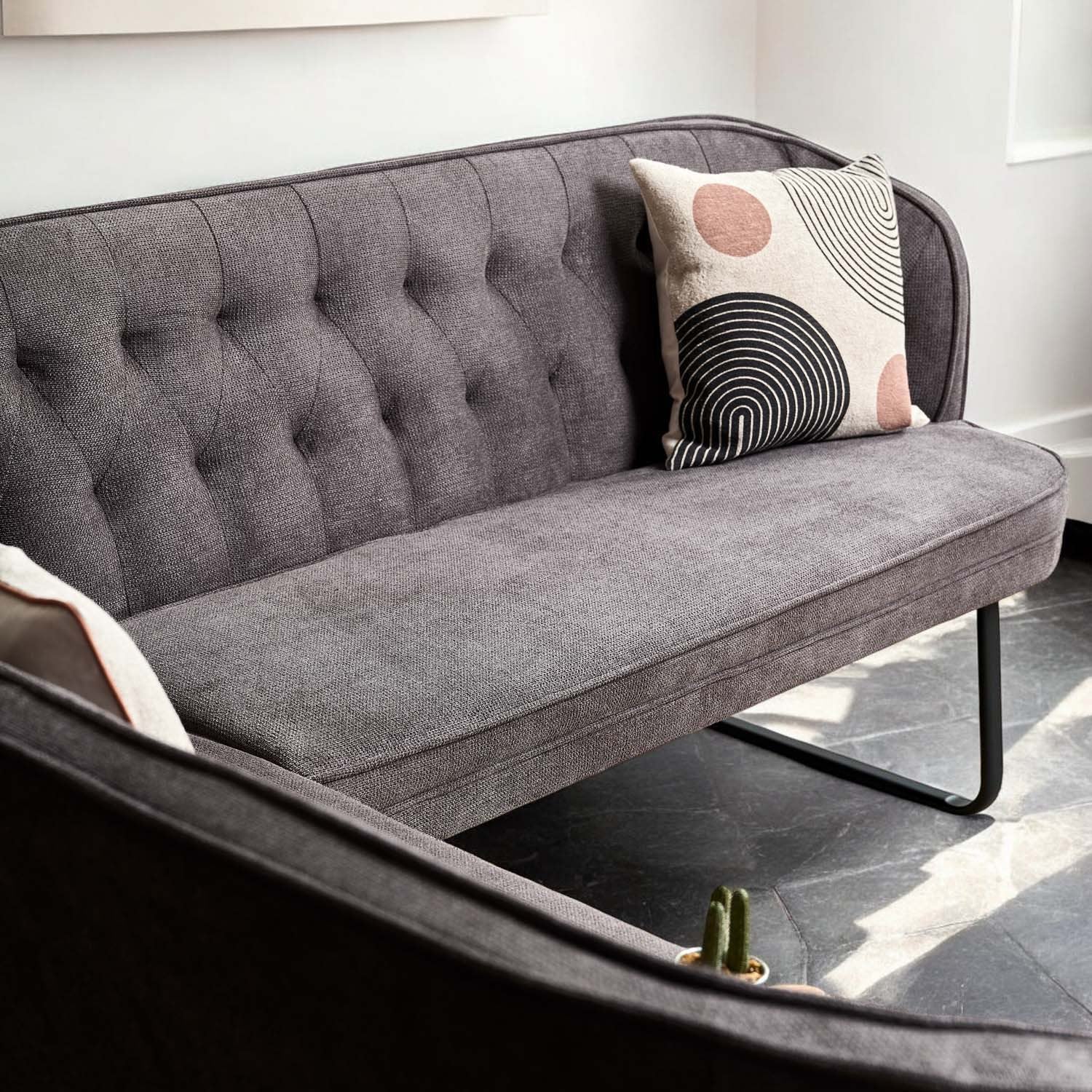 Frampton Corner Bench - Anthracite (Right Hand Facing)