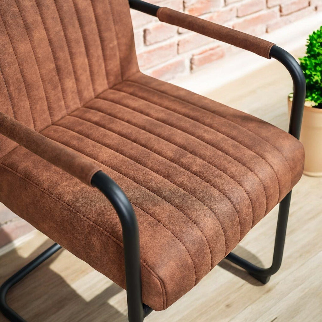 Adele Pocket Sprung Dining Chair - Tan (Set of 2)