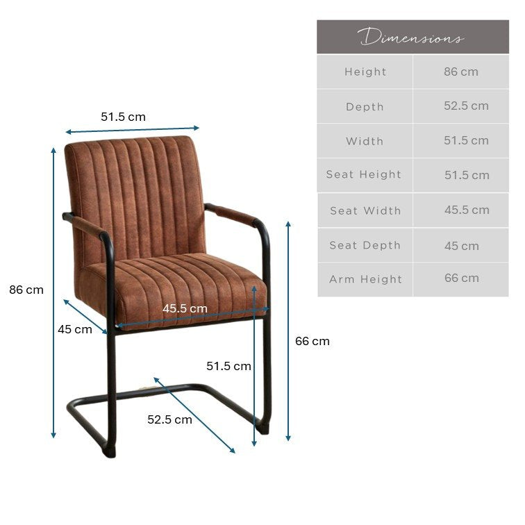 Adele Pocket Sprung Dining Chair - Tan (Set of 2)