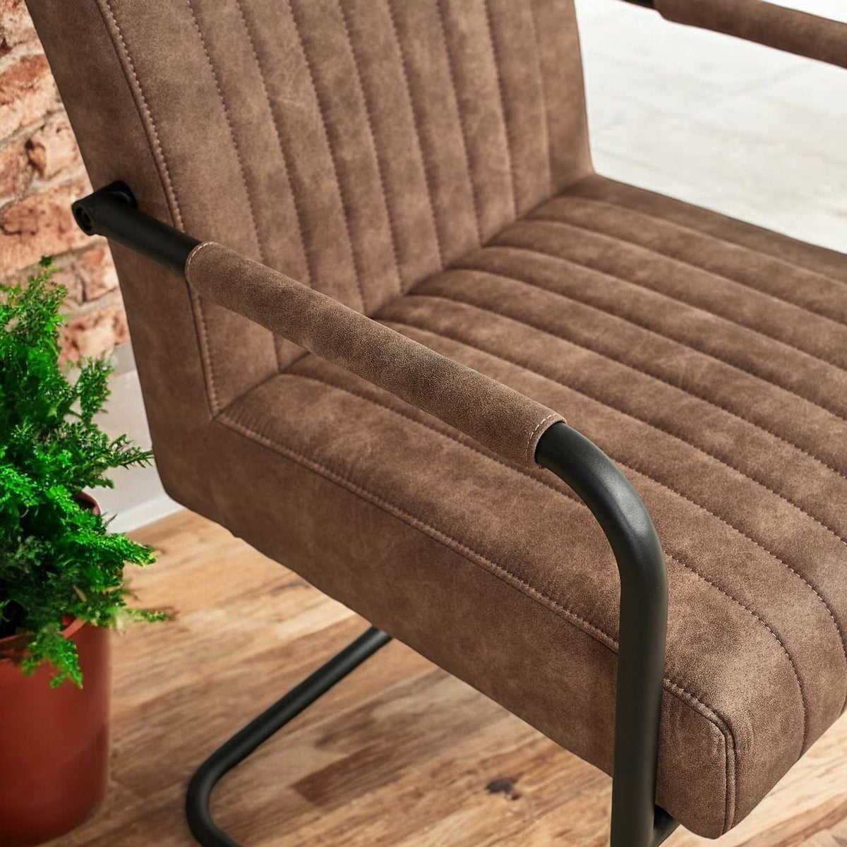 Adele Pocket Sprung Dining Chair - Light Brown (Set of 2)