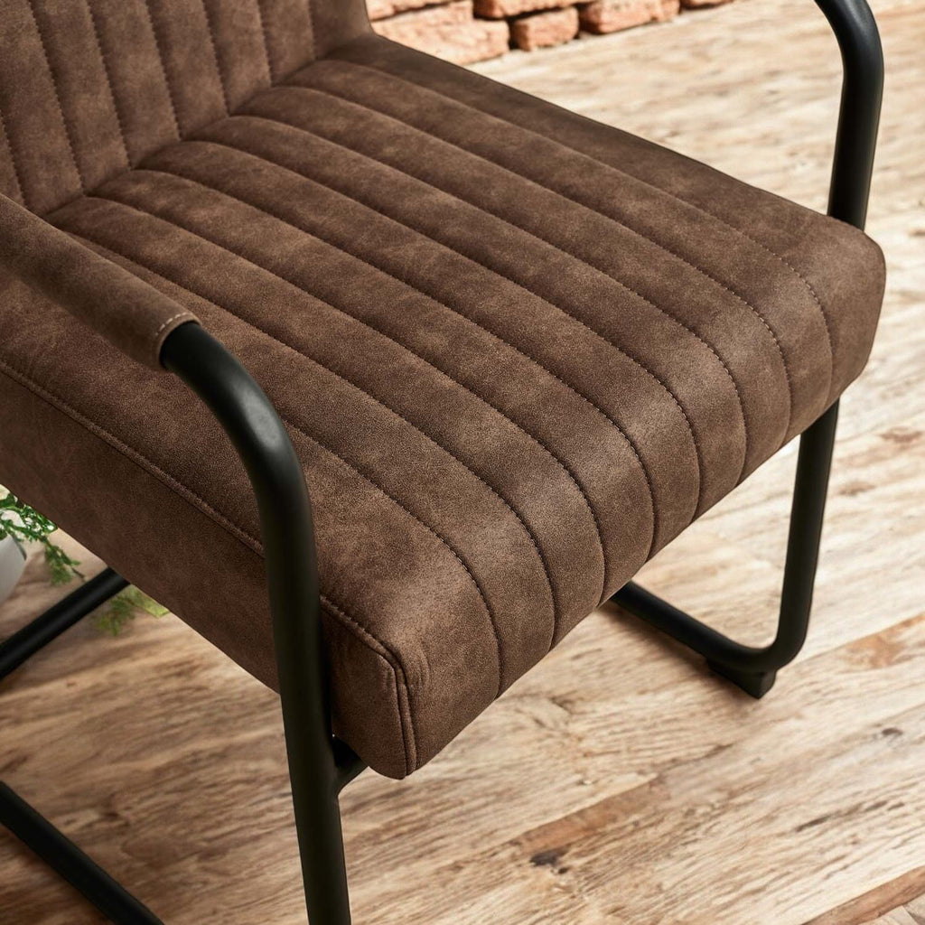 Adele Pocket Sprung Dining Chair - Light Brown (Set of 2)