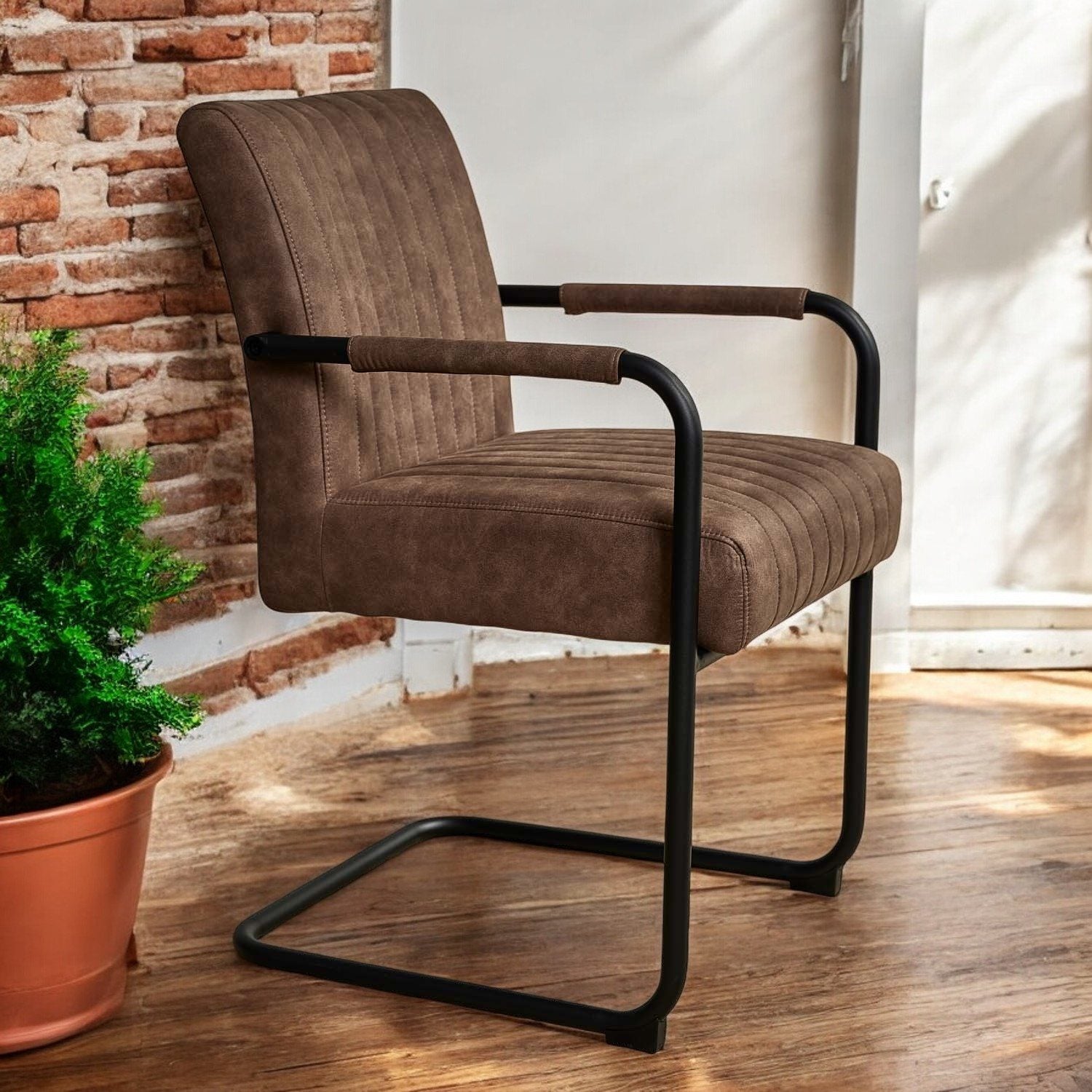 Adele Pocket Sprung Dining Chair - Light Brown (Set of 2)